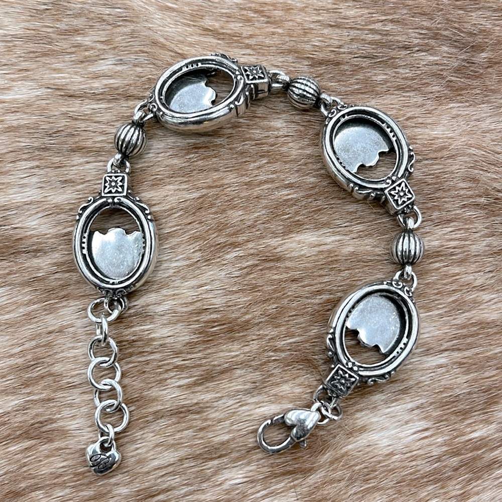 Brighton MEMORY LANE Photo Bracelet w/ Scrolled & Etched Victorian Vine Charms!
